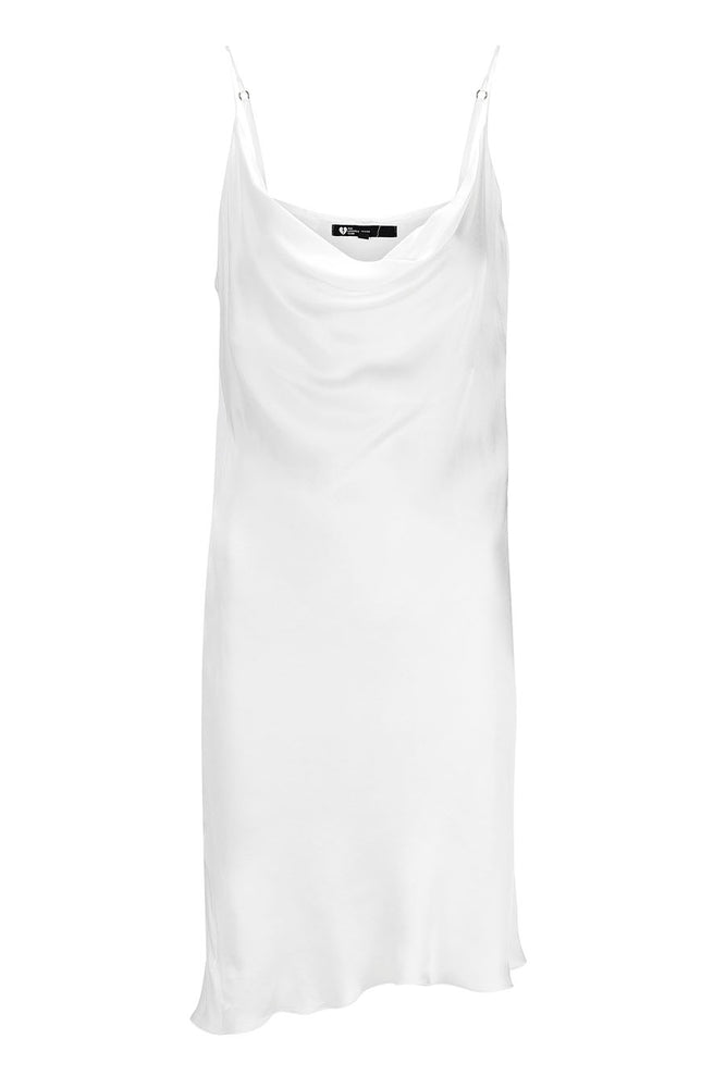 Bombshell Mini Slip Dress - Pearl White